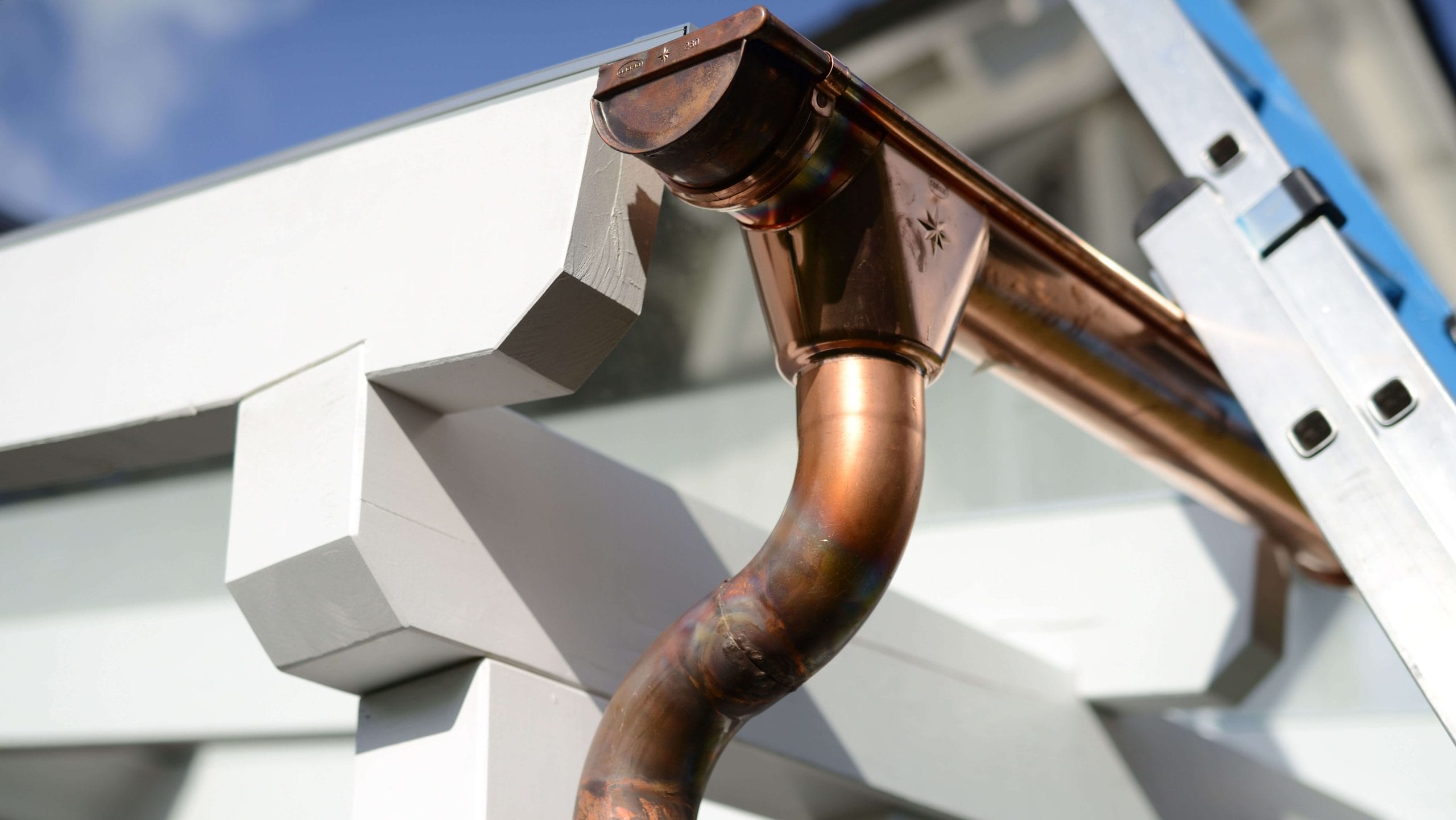 High-end copper gutters with a seamless design for residential properties in San Jose
